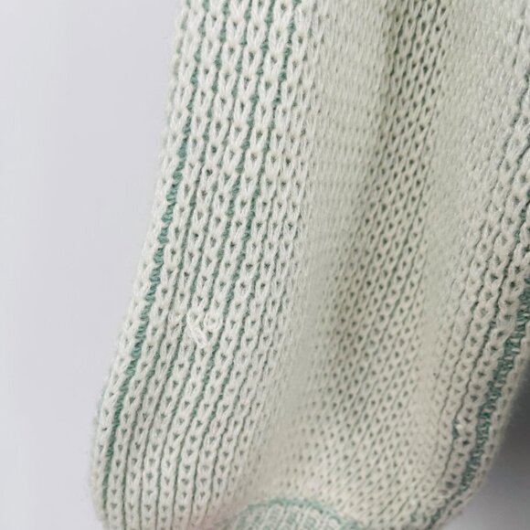 Lumiere Women's Chunky Knit V Neck Knit Sweater Size S Balloon Sleeve Faded - Picture 7 of 11